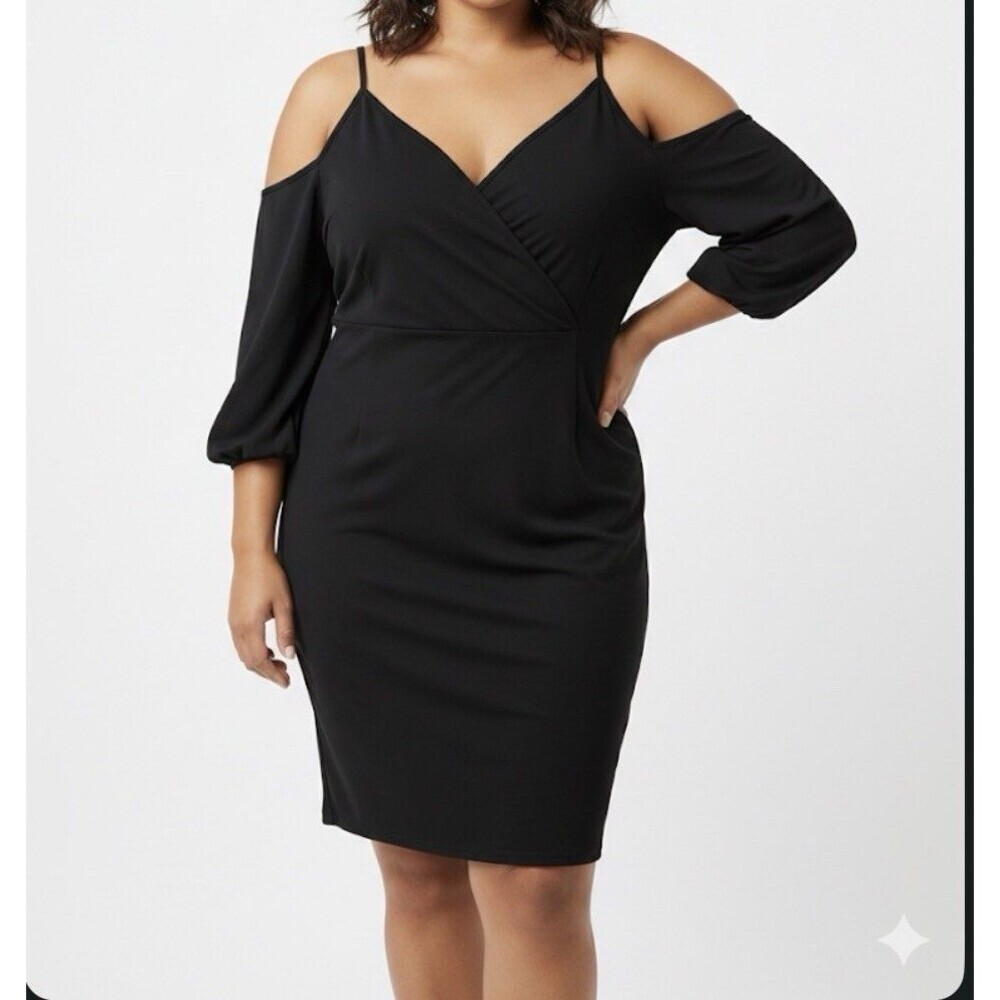 Shoulders Off Plus Size 3X Dress  Black Color In New Condition With Tags